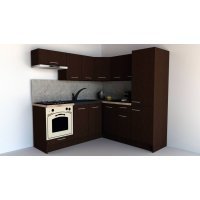 Bucatarie de Colt GENA NEW 9 DR. 190-200, Cu Corp de Cuptor, Wenge / Decor 8548